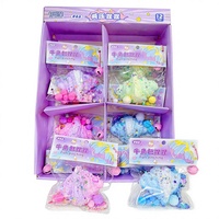 Lot de 12 jouets anti-stress en peluche en forme de croissant, gaufre, pain ananas, durian, avec pelote de laine scintillante – Boîte colorée