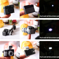 Mini-caméra électrique pour maison de poupée elfe de Noël, accessoires BJD pour modèle de jouet miniature DIY