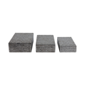 Scatole Decorative per Organizzazione con Coperchio a Motivo a Pois Metallici, Set di Contenitori per Gioielli e Decorazioni per la Casa - Product Image 5