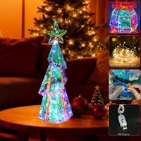 LED Weihnachtsbaum-Dekorationslicht, Schillerndes USB-Betriebenes Tischgesteck, Handgefertigter Stern, Festtagsgeschenk