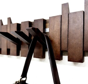 <b>Wall</b> Mounted Coat Rack with <b>Hooks</b> Wooden <b>Wall</b> Mount Piano <b>Key</b> Coat Rack Acacia Modern Nordic <b>Wall</b> Hanger Coat and Hat Rack - Product Image 5