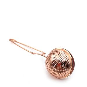 Cấp thực phẩm Rose Gold bóng hình dạng trà bị rò rỉ thép không gỉ trà Infuser Lọc - Product Image 2