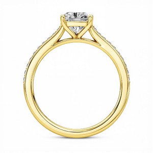 Bague en diamant de laboratoire de qualité supérieure, taille coussin, clarté VVS-VS, couleur EF, en argent sterling 925, or 10KT, 14KT, 18KT, bijoux fins - Product Image 6