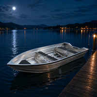 Bateau de pêche en aluminium à coque en V, type Jon Boat, 12, 14, 16 pieds, léger et durable, épaisseur 2mm 3mm, pour la pêche en lac, rivière et mer - Vente chaude