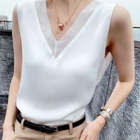 Modische Sommer Elegante Tunika Damen Hemden Vintage Büro Kunstseide Basic Chiffon Blusen für Frauen