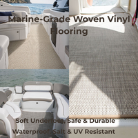 Revêtement de pont de bateau en vinyle tissé CLEAN - Antidérapant, résistant à la moisissure et facile à nettoyer pour usage marin
