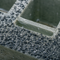 Grille en PRV pour pont de bateau, panneau antidérapant en fibre de verre découpé pour escaliers de bateau, plateformes et usage industriel