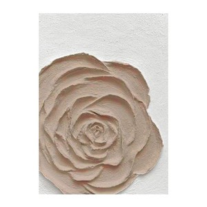 Peinture à l'huile peinte à la main, fleur de rose, décoration murale minimaliste moderne, grand format vertical pour salon, entrée - Product Image 5