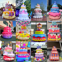 Modèle de gâteau d'anniversaire gonflable géant pour la décoration de fête