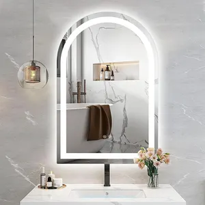 프레임리스 대형 아치형 프레임리스 벽걸이 거울 현대 벽 장식 거울 사용자 정의 새로운 디자인 miroir spiejel