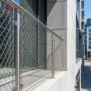 316 Stainless Steel <b>Wire</b> Plain Woven Rope Mesh Frames & Net with Cutting Service for Zoo Animal Enclosures - Product Image 3