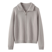 Pull en cachemire personnalisé pour femme, coupe ample, nouveau modèle hiver, style décontracté et élégant, pull polo ajusté