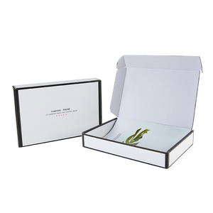 Small Business Custom Logo Shipping <b>Boxes</b> Black White Corrugated Paper Packaging Box For Perfume Bottles Clothing Shoes Gift - Product Image 4