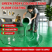 Peinture liquide autolissante professionnelle à base d'époxy et de sable coloré, application au truelle pour garage, entrepôt, atelier