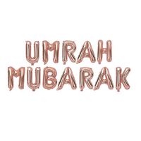 Fournitures islamiques musulmanes Hajj Mubarak Omra Ballons en aluminium décoration islamique musulmane Ballons pour Eid Hajj et Omra Décoration