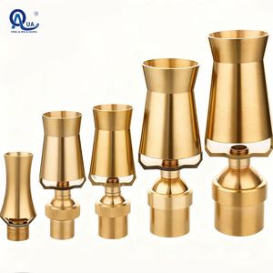Boquilla de fuente ajustable de latón con diseño de copo de nieve, chorro de agua de tres capas tipo corona, directo de fábrica para fuentes de jardín y paisajismo - Product Image 4