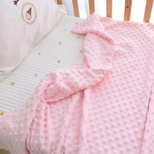 New Style Soft Cozy Comfortable Knitted Minky Baby Blanket Portable Dot Cartoon Pattern <strong>Throw</strong> for Bedroom <strong>Outdoor</strong> Folded Feature - Product Image 3