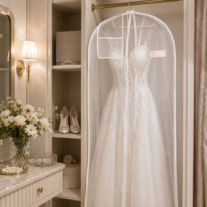 Housse de costume longue pliable et recyclable en organza personnalisée avec logo, idéale pour robe de mariée et tenue de cérémonie – Grande Vente, Haute Qualité - Product Image 1