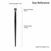 Pinceau de maquillage professionnel KB119 avec fibre de haute qualité de 0,07 mm, virole en aluminium épaissie et manche en bois de qualité supérieure