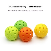 Pelota de Pickleball Perforada de 40 Orificios, 26 mm, 73x74 mm, 25 g, Tipo Panal de Abeja, para Exteriores, para Adultos; Personalización del Logotipo de Pickleball Disponible