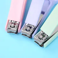 Günstiger Preis Kohlenstoffs tahl ABS Nagel knipser Candy Color Cat Paw Design Niedliche Nagel werkzeuge für Erwachsene und Kinder