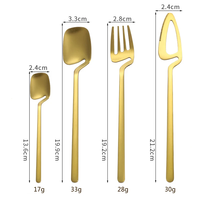 Ensemble de couverts modernes en acier inoxydable 304, personnalisés et uniques, cuillère et fourchette suspendues pour le service du café et du thé, pour tasse