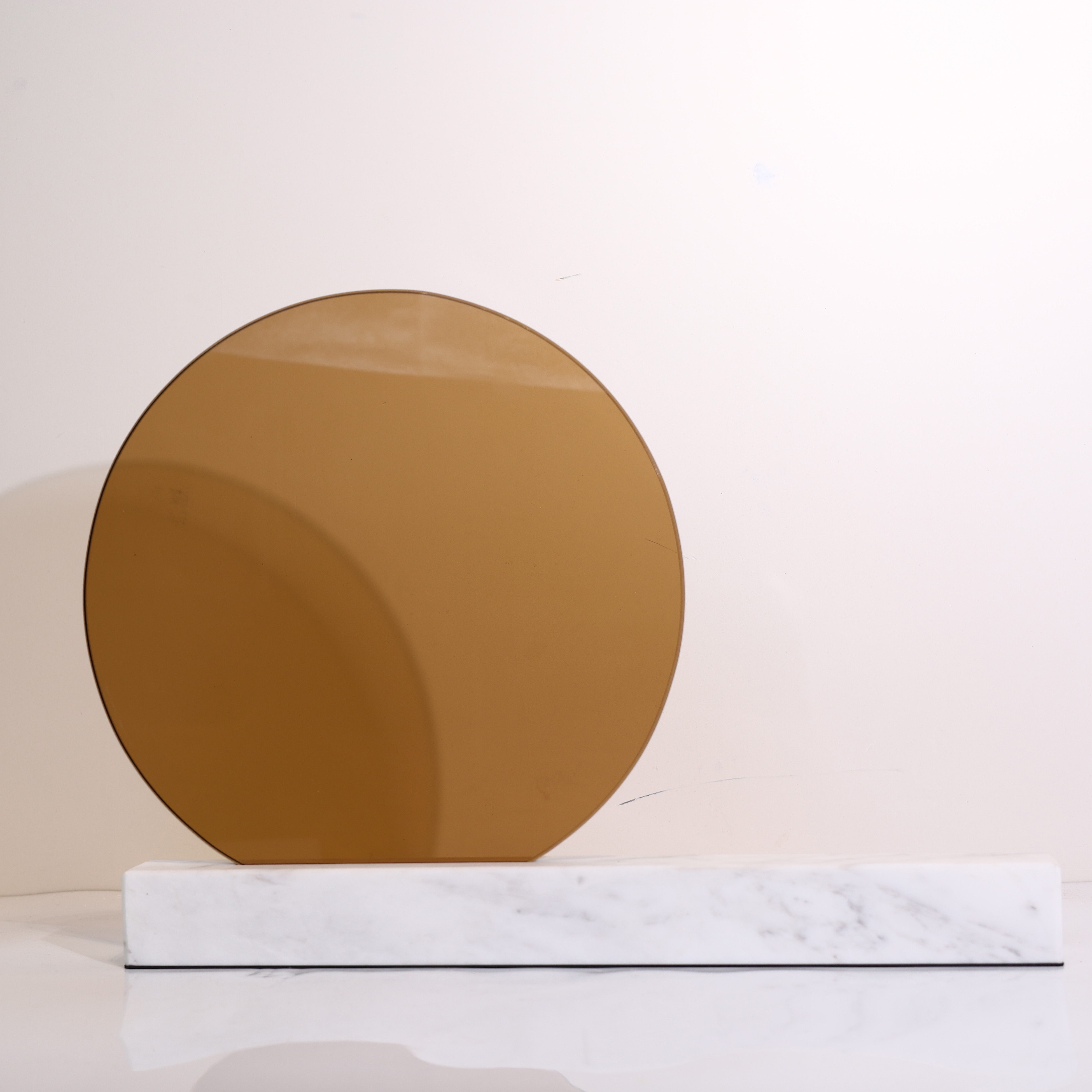 Marble + brown glass