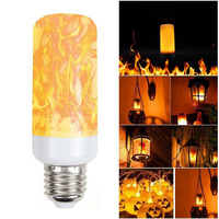 Ampoule LED à effet de flamme E27, AC85V-265V, 5W, lampe à feu, ampoule à maïs, lumière LED scintillante, effet de flamme dynamique pour l'éclairage domestique