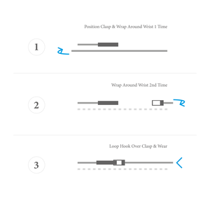 Bracelet en or jaune 9 carats et cuir de raie bleu azur Liverpool - Product Image 2