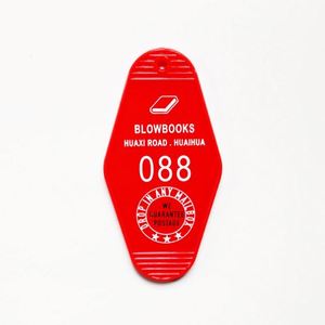 <b>Custom</b> logo Color Material Key Tags Promotional Blank Plastic Retro Vintage Motel Room Hotel <b>Keychain</b> - Product Image 4