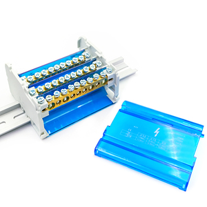 WDH 411 4 cấp duy nhất giai đoạn điện Brass busbar kỹ thuật Din Rail phân phối điện hộp nối khối thiết bị đầu cuối - Product Image 1