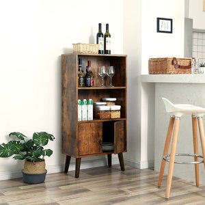Estantería giratoria de madera antigua <span class=keywords><strong>con</strong></span> <span class=keywords><strong>puertas</strong></span> para libros, estante de almacenamiento de Libros Retro de montaje en pared, armario de almacenamiento dorado, Económico - Product Image 2