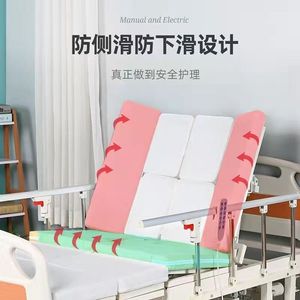 Lit médical multifonctionnel Jiaxin, électrique et manuel, réglable pour personnes âgées et patients paralysés, avec barreaux latéraux et support pour perfusion intraveineuse. Pôle - Product Image 4