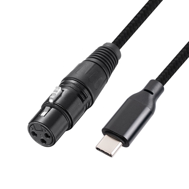 3M USB Type C Male to 3 Pin XLR Female Microphone Cable Adapter Computer Audio Data Cable