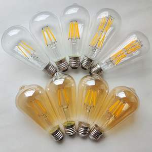 Lámpara de Filamento de Fábrica AC220-240V 8W 640lm E27/B22 Dorada/Transparente, Lámpara Edison Retro de Vidrio, Luz Ambiental para Festivales - Product Image 2
