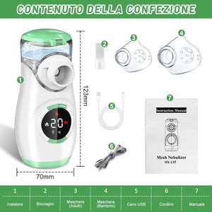 Inhalator <span class=keywords><strong>nebulizer</strong></span> medis listrik Digital, <span class=keywords><strong>Nebulizer</strong></span> <span class=keywords><strong>Mini</strong></span> Mesh Portabel ultrasonik dengan SFDA - Product Image 2