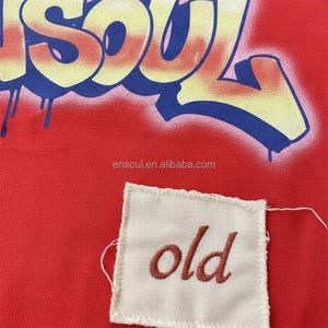 T-shirt OEM ODM personalizzata DTG con spalle scese, in cotone primaverile a manica lunga <span class=keywords><strong>da</strong></span> uomo, taglio squadrato oversize con orlo grezzo e etichetta - Product Image 2