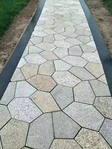 Cung cấp giá rẻ đánh bóng màu xám đen đường lái xe lát đá hiện đại không thường xuyên công viên đá Granite tấm ngoài trời ánh sáng tưởng tượng đá Granite giá - Product Image 2