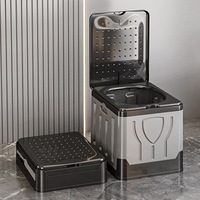 Toilette portable pliable en PP durable de 20 L pour le camping, utilisation en extérieur, toutes saisons, fourniture d'urgence