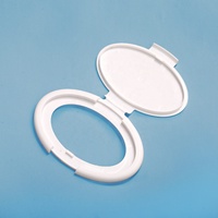 Emballage de bouteilles de lingettes humides en plastique avec couvercle à clapet anti-poussière et languette de traction, couvercle pour lingettes humides en PP et nitrile