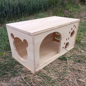 Nichoir pour animaux de compagnie en bois de pin, utilisé comme niche pour chats, pour que vos animaux aient une maison sûre et confortable - Product Image 4