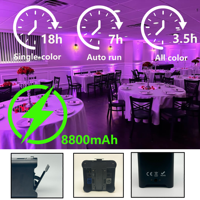 Venta calienteControl inalámbrico DMX 6x18W RGBWA UV 6 en 1 alimentado por batería Uplight focos recargables LED par uplight