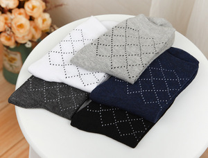5 Paires/Boîte Chaussettes Hommes en Bambou Personnalisées Chaussettes Habillées de Travail en Coton pour Hommes en Boîte - Product Image 3