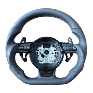 Volante in Pelle per Auto <span class=keywords><strong>Audi</strong></span> B8 B9 <span class=keywords><strong>A1</strong></span> A3 A4 A5 A6 S3 S4 S5 S6 S7 RS3 RS4 RS5 Q3 Q5 Q7 RS6 R8 TT A7 TTRS Accessori Auto - Product Image 2