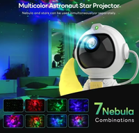 Proyector de Galaxia Astronauta 2026 con 8 Efectos de Iluminación, Control Remoto, Lámpara de Proyección LED de Luna y Estrellas para Niños, Regalo para Dormitorio