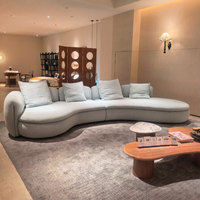 Canapé d'angle italien de luxe léger, trois places, design carré, gonflable, moderne, blanc, pour salon ou sous-sol