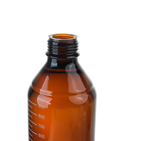 Nouvel arrivage Bouteille en verre de pilules médicales ambrées de grande capacité de 1000ml avec marquages gradués Bouteille de sirop contre la toux 100cl