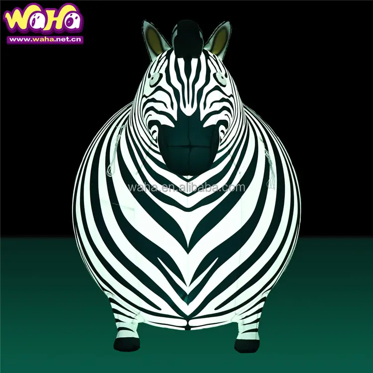 2.5M Aangepaste Opblaasbare Cartoon Karakter Zebra Voor Tentoonstelling Giant Opblaasbare Cartoon Zebra