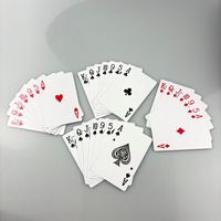 Jeu de cartes de poker écologique OEM en vrac, 290 g/m², texture gaufrée, couché mat, glisse fluide, 2 jeux, pour camping, extérieur, famille, soirées et jeux de société
