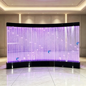 Panel de Burbujas de Agua LED Acrílico Moderno, Decoración Rectangular para Interiores, Montaje en Suelo, para Sala de Estar, con Control Remoto - Product Image 1